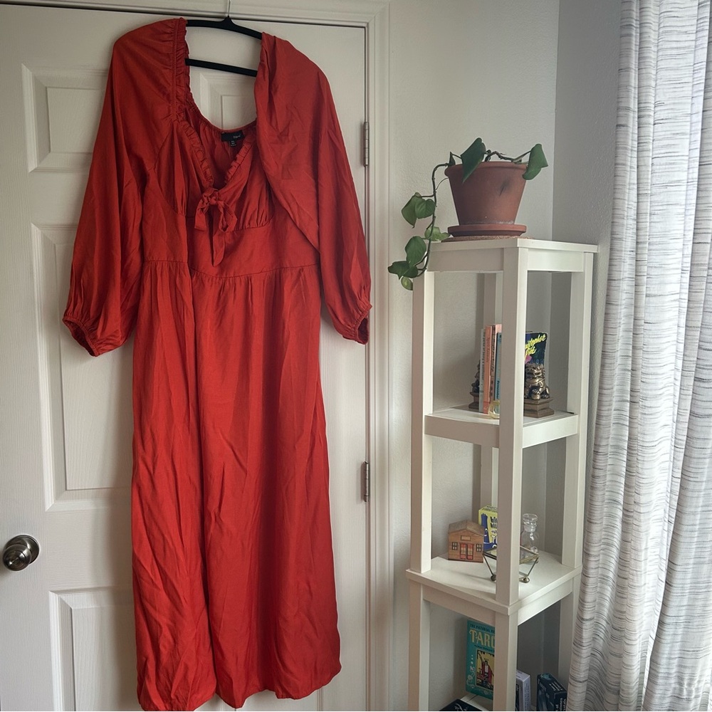 SBEtro Orange maxi dress size 4x nwt